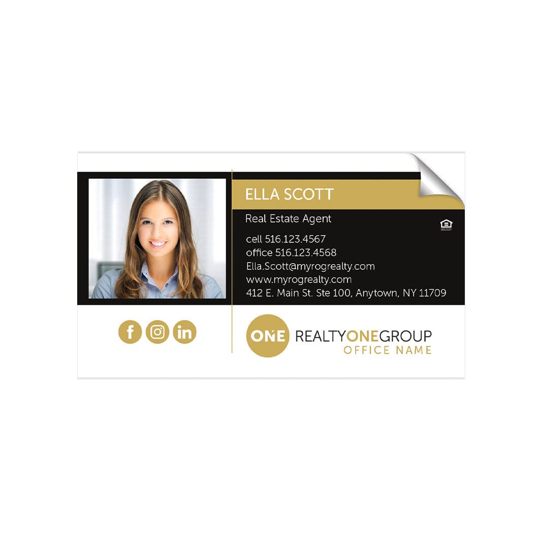Realty ONE Group business card stickers