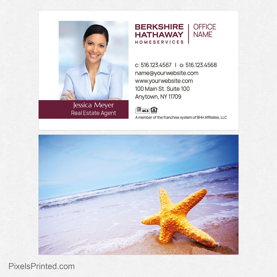 beach Berkshire Hathaway business cards Business Cards PixelsPrinted 