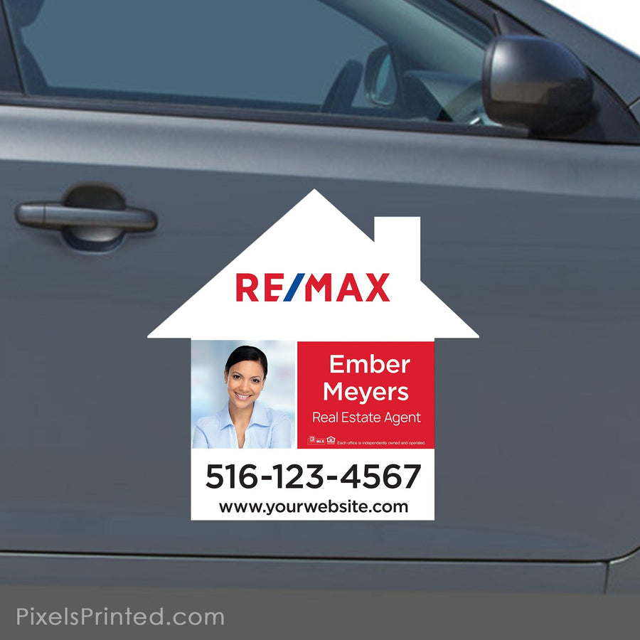 REMAX real estate house shaped car magnets vehicle magnets PixelsPrinted 