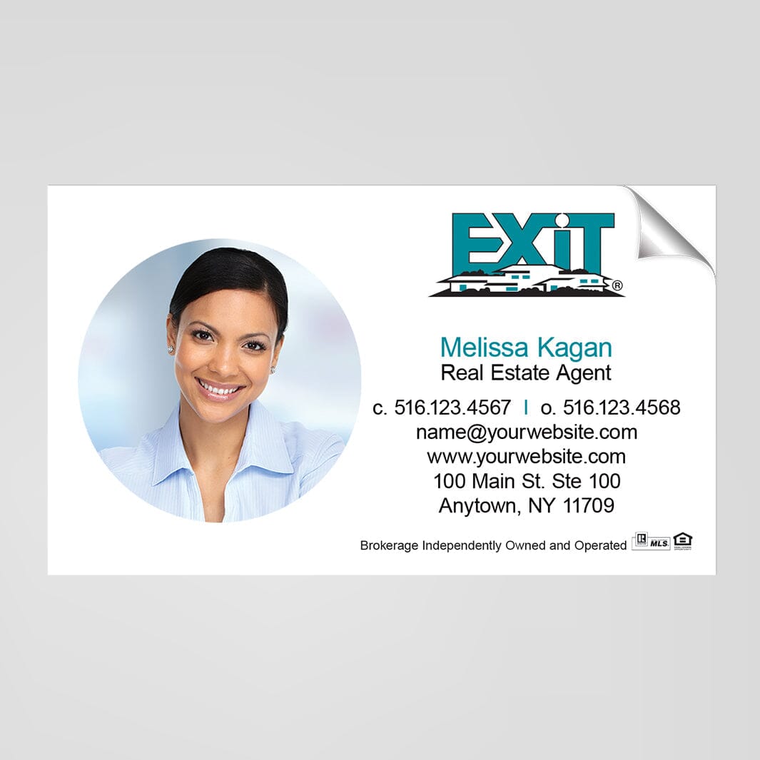EXIT realty business card stickers – PixelsPrinted