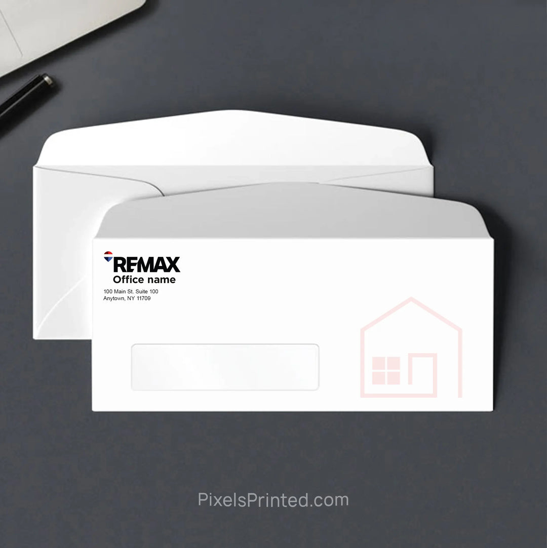 Personalized RE/MAX real estate office envelope with return address