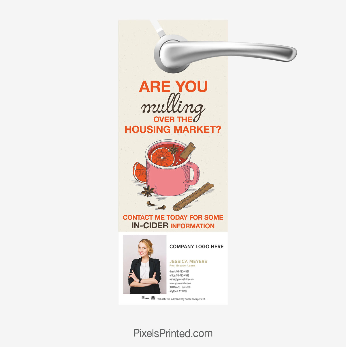 Century 21 real estate fall autumn door hangers