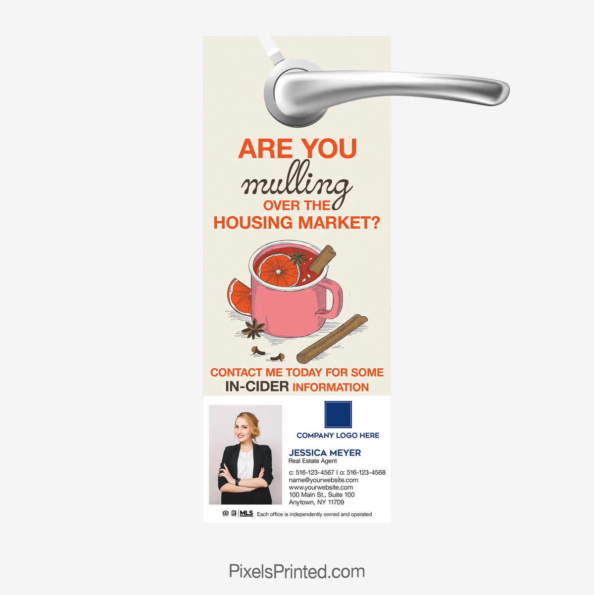 Coldwell Banker fall autumn door hangers for realtor seasonal outreach