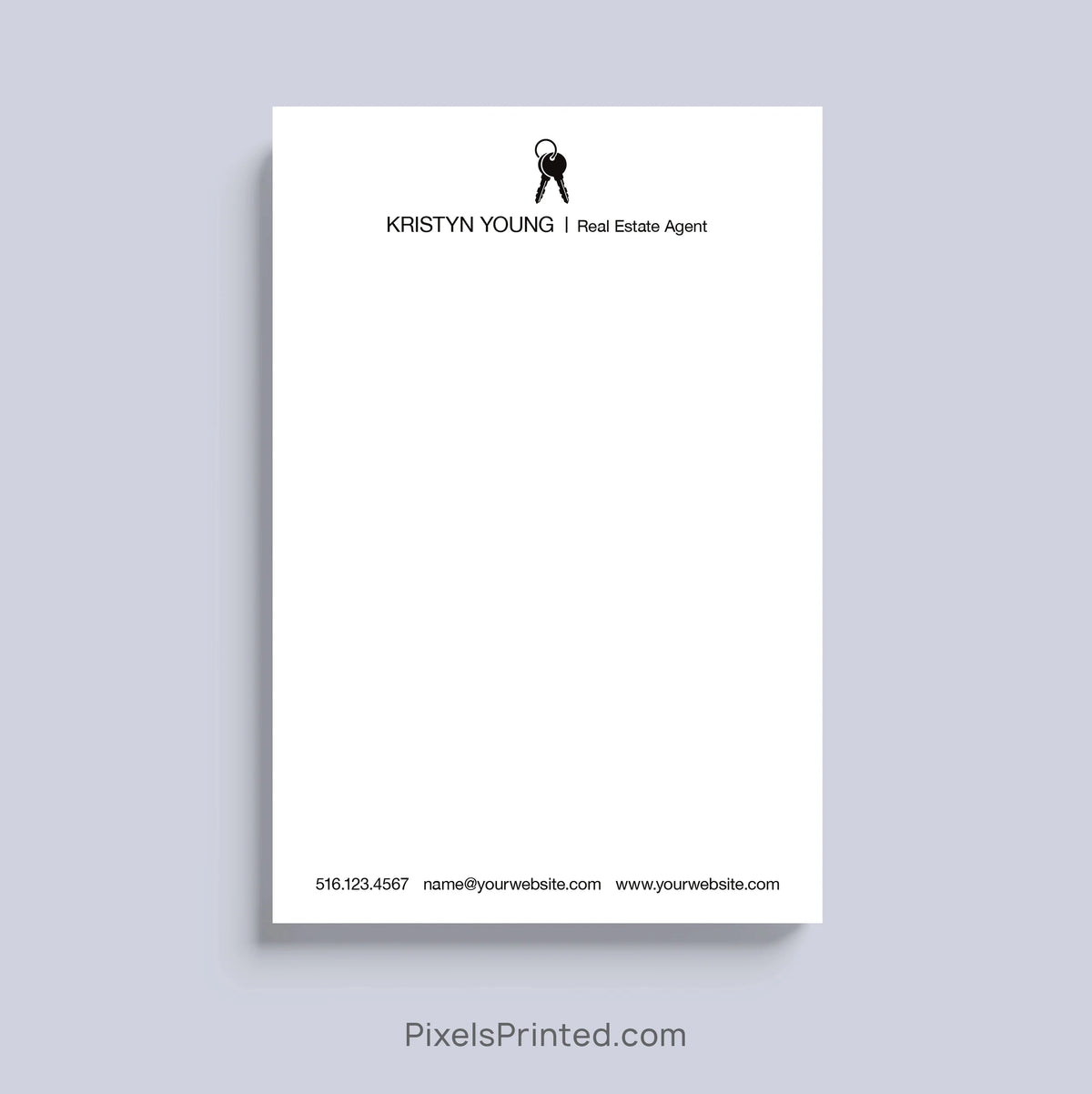 Personalized real estate brokerage notepad