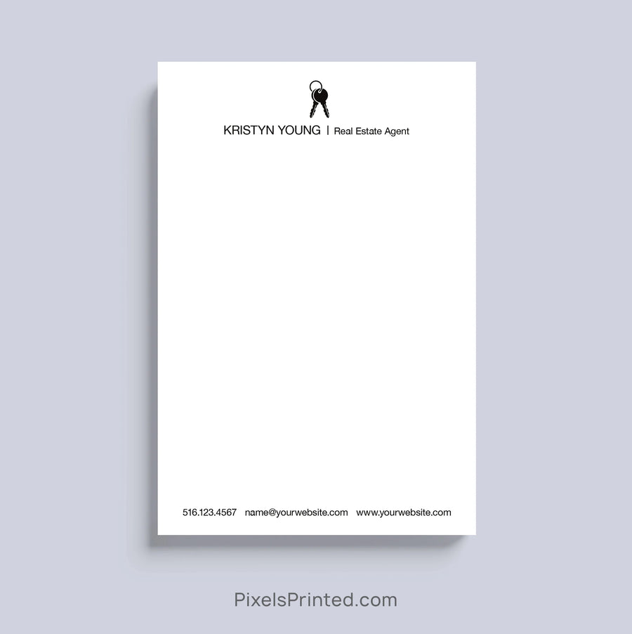 Personalized real estate brokerage notepad
