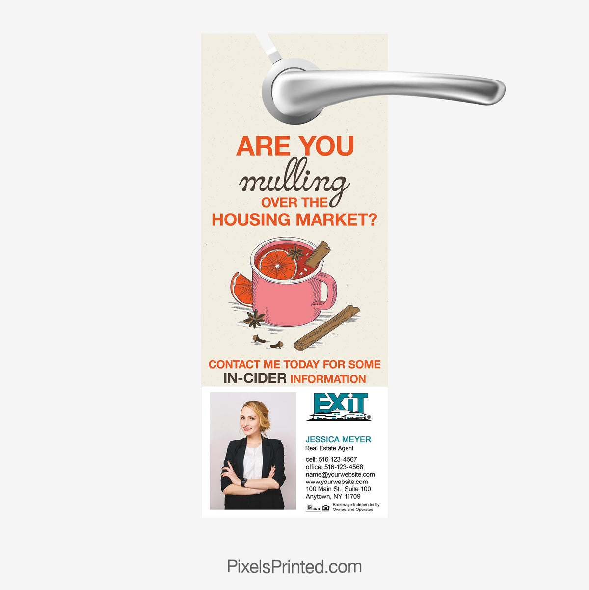 Exit realty got the insider information on the real estate market door hanger