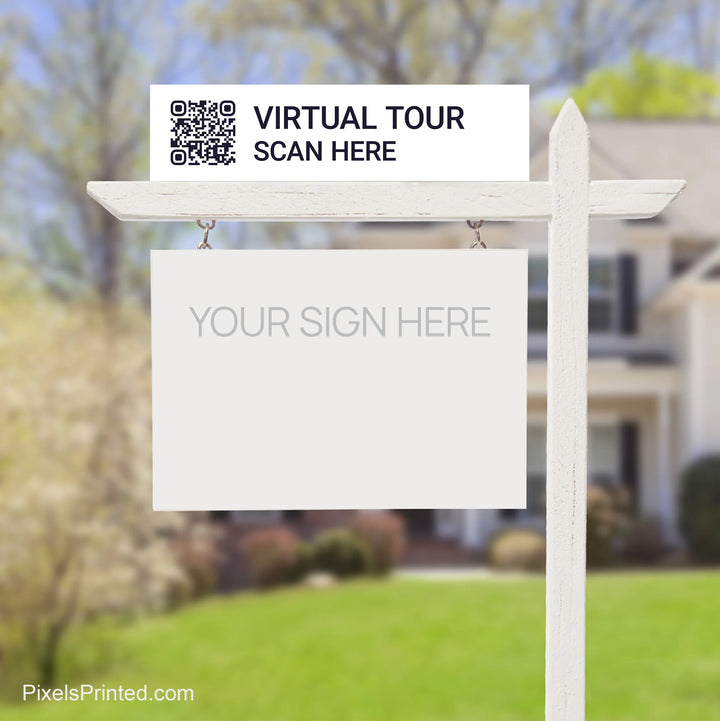 real estate sign riders with QR code