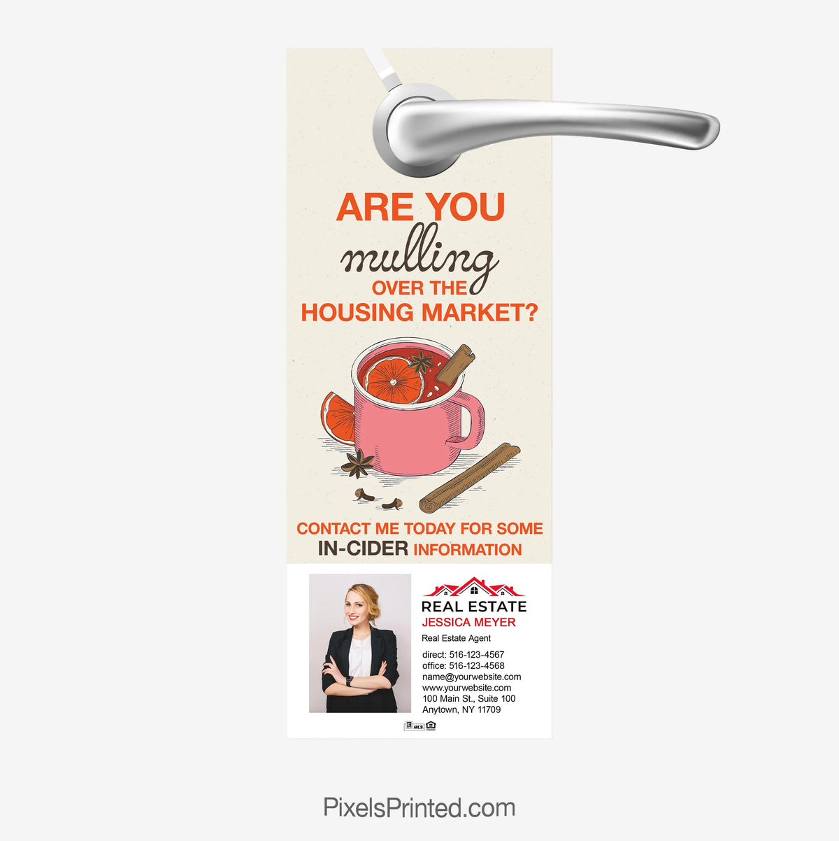 Independent real estate fall autumn door hangers