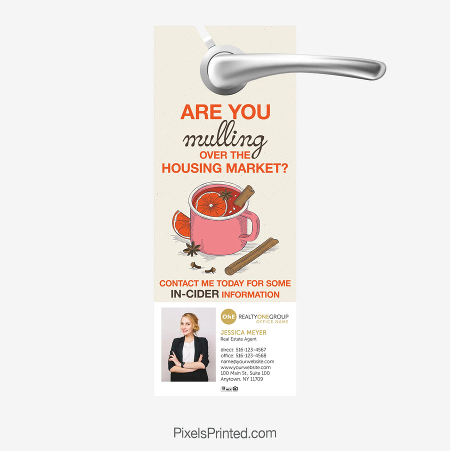 Realty ONE Group fall autumn door hangers for real estate agents