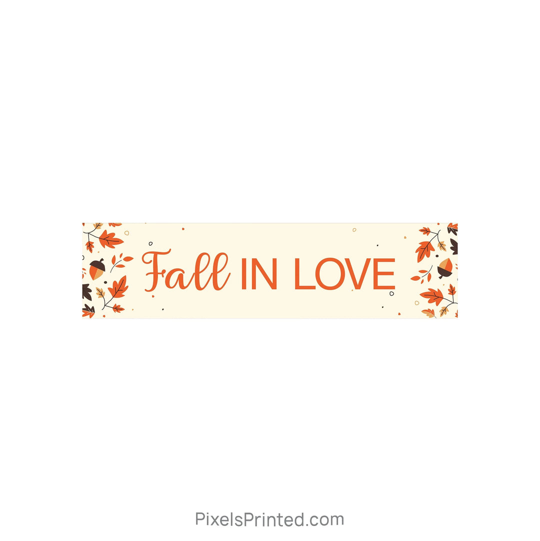 Autumn fall in love real estate sign riders PixelsPrinted 
