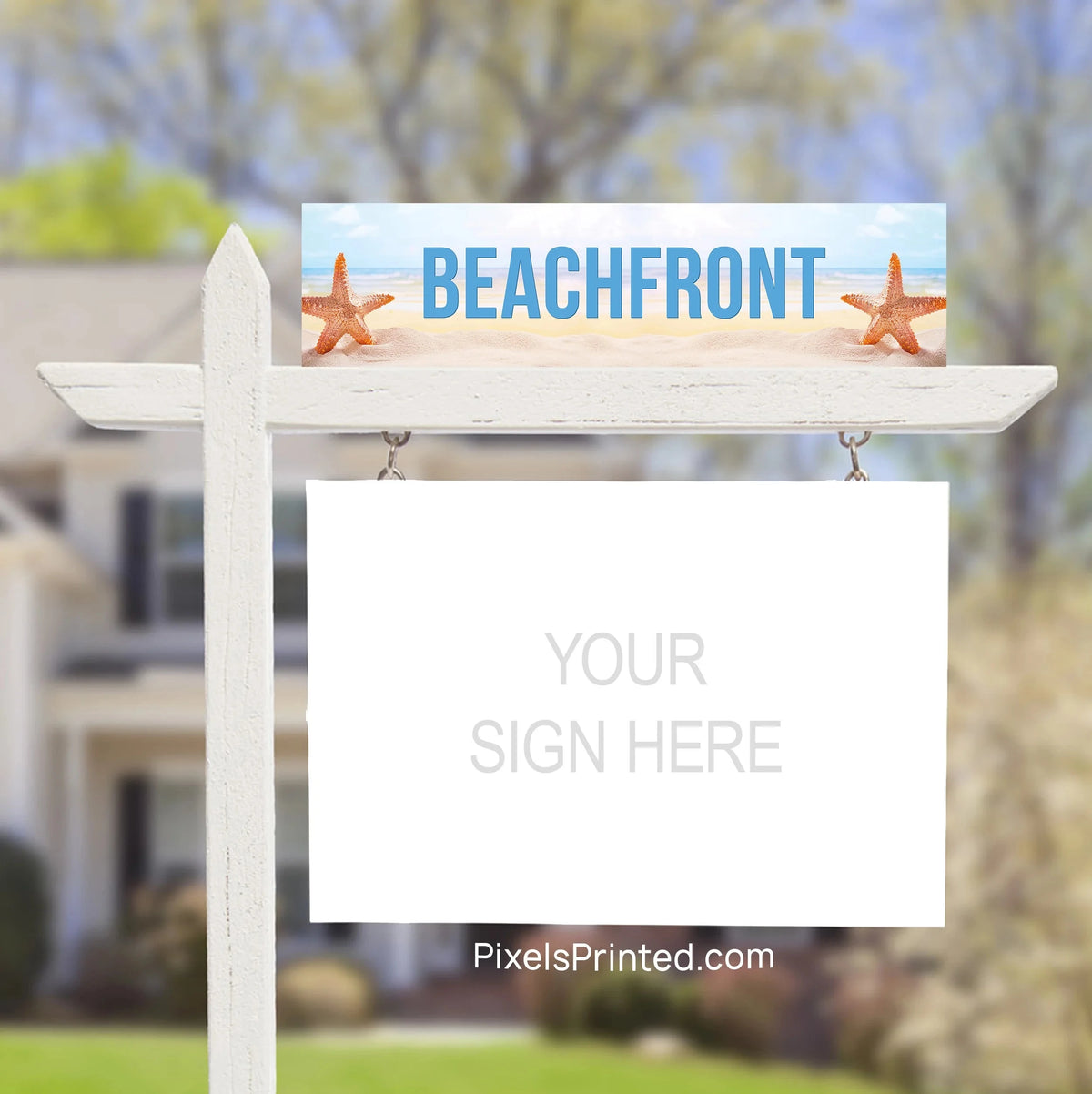 beachfront sign riders PixelsPrinted 