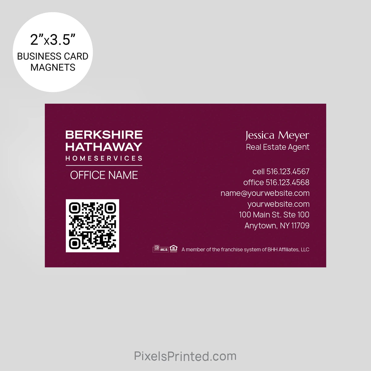 Berkshire Hathaway business card magnets PixelsPrinted 