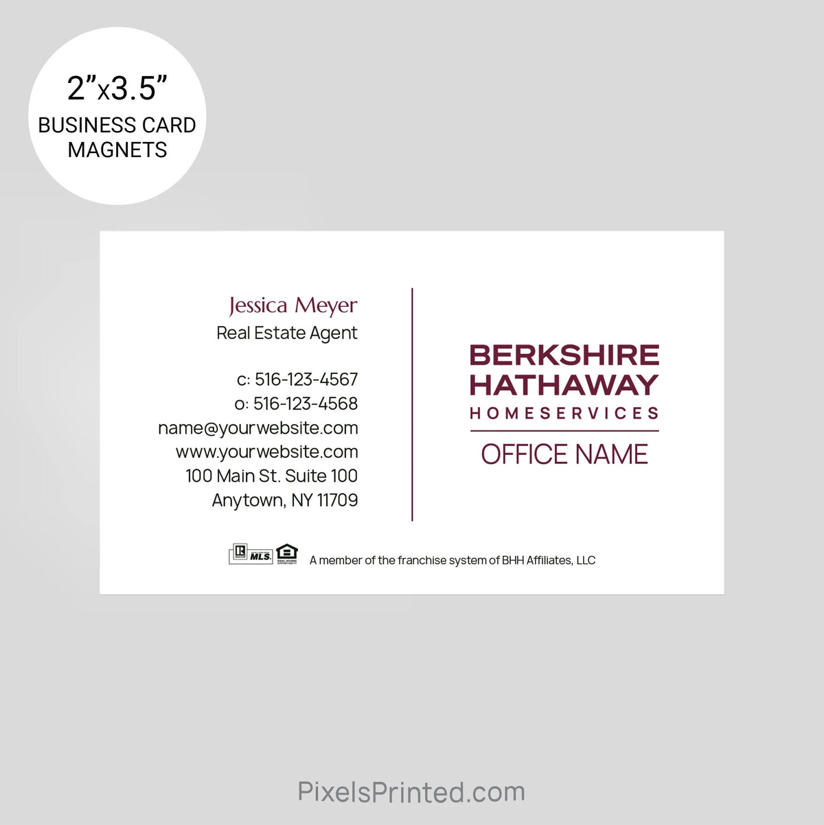 Berkshire Hathaway business card magnets PixelsPrinted 