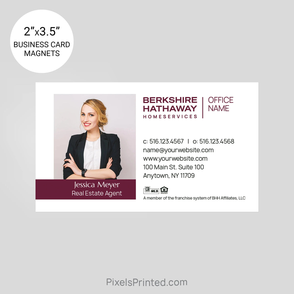 Berkshire Hathaway business card magnets PixelsPrinted 