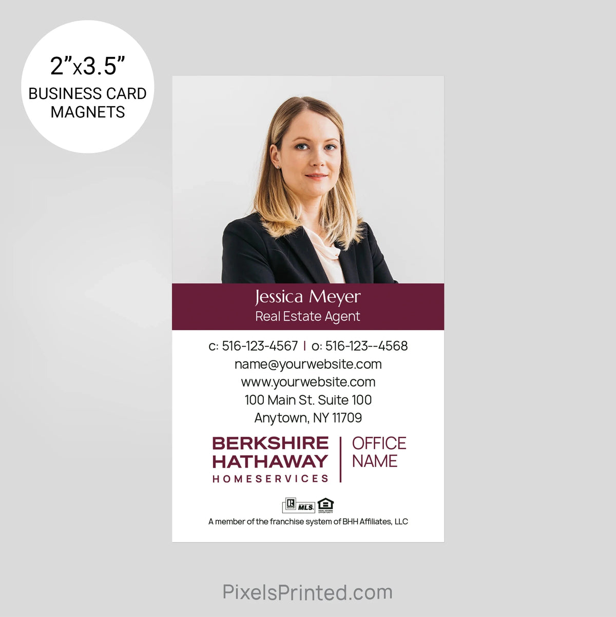 Berkshire Hathaway business card magnets PixelsPrinted 