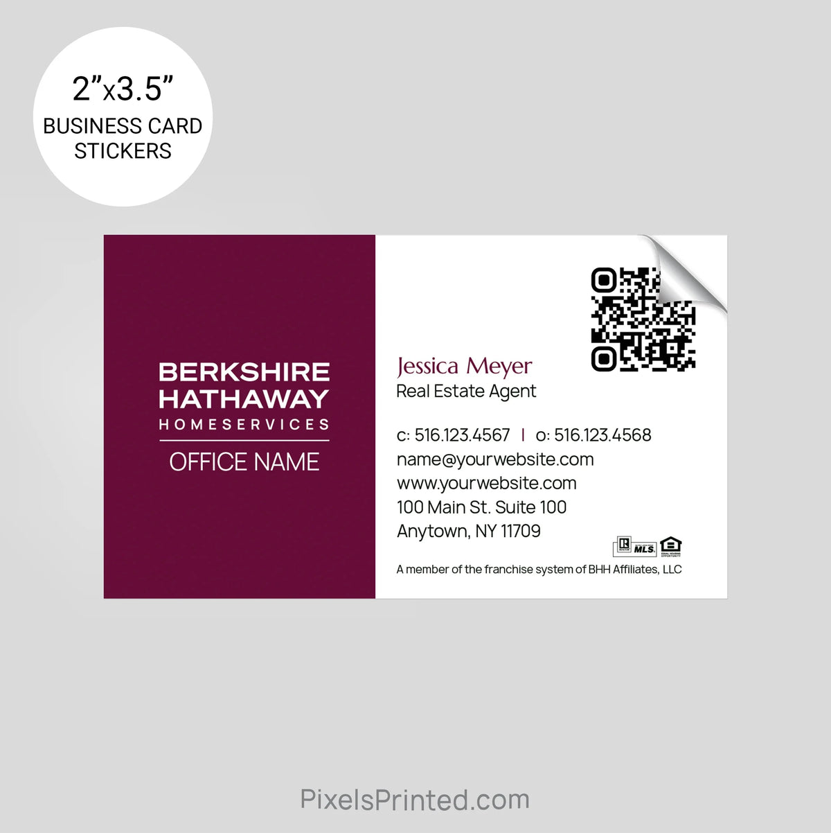 Berkshire Hathaway business card stickers PixelsPrinted 