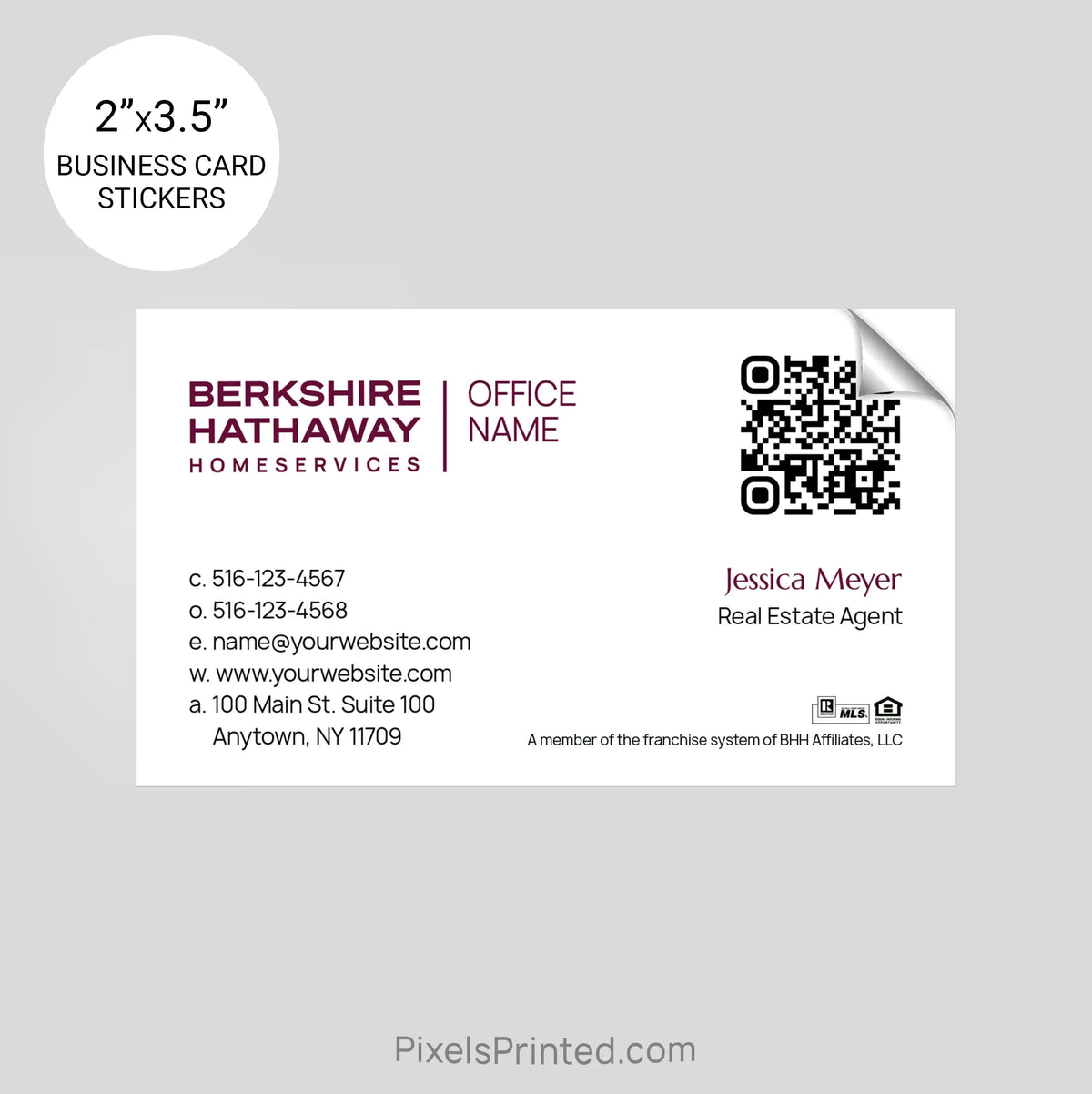 Berkshire Hathaway business card stickers PixelsPrinted 