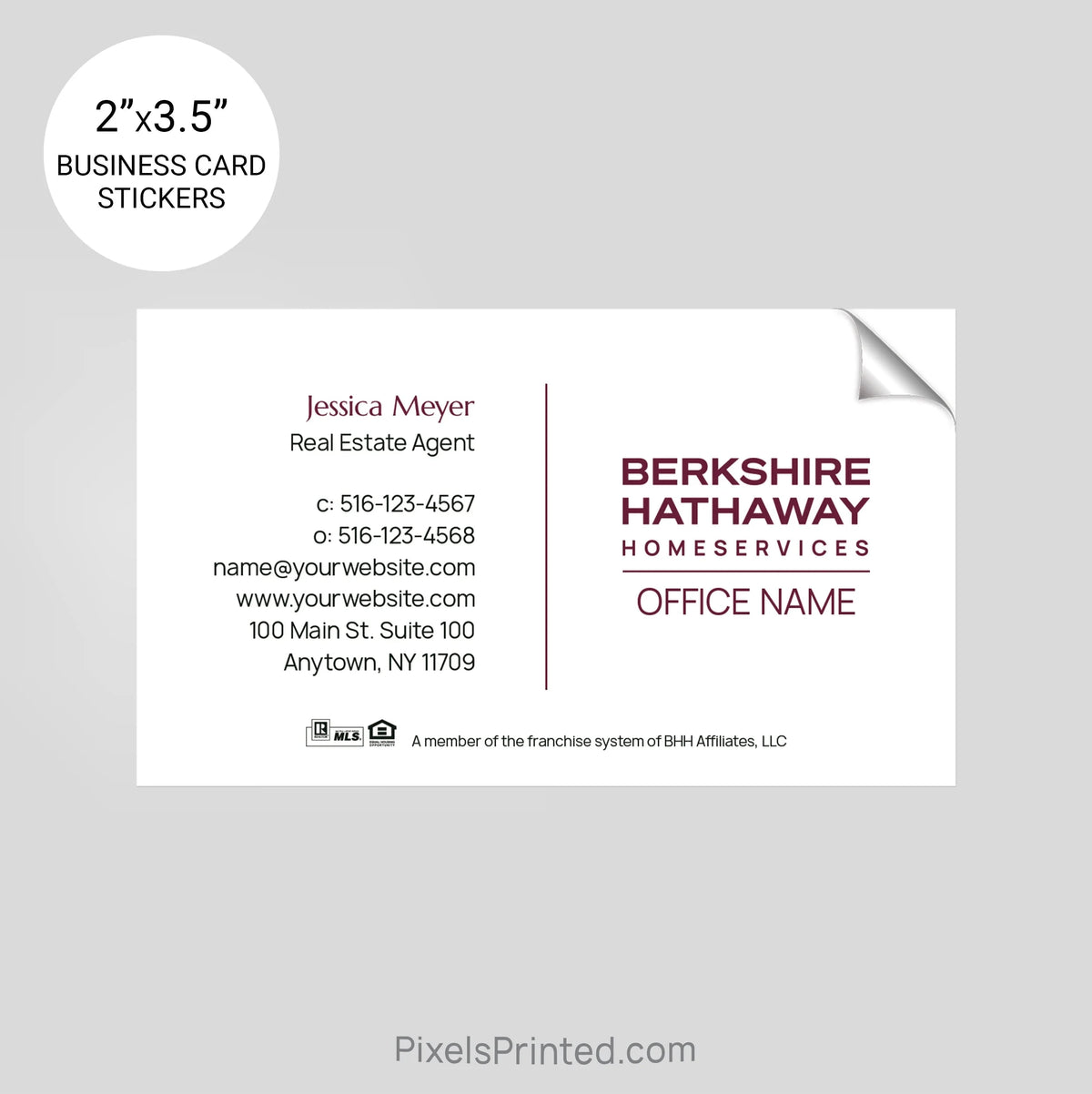Berkshire Hathaway business card stickers PixelsPrinted 
