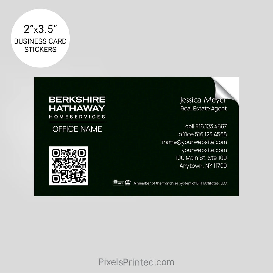 Berkshire Hathaway business card stickers PixelsPrinted 
