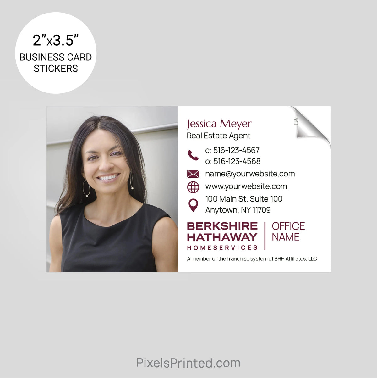 Berkshire Hathaway business card stickers PixelsPrinted 