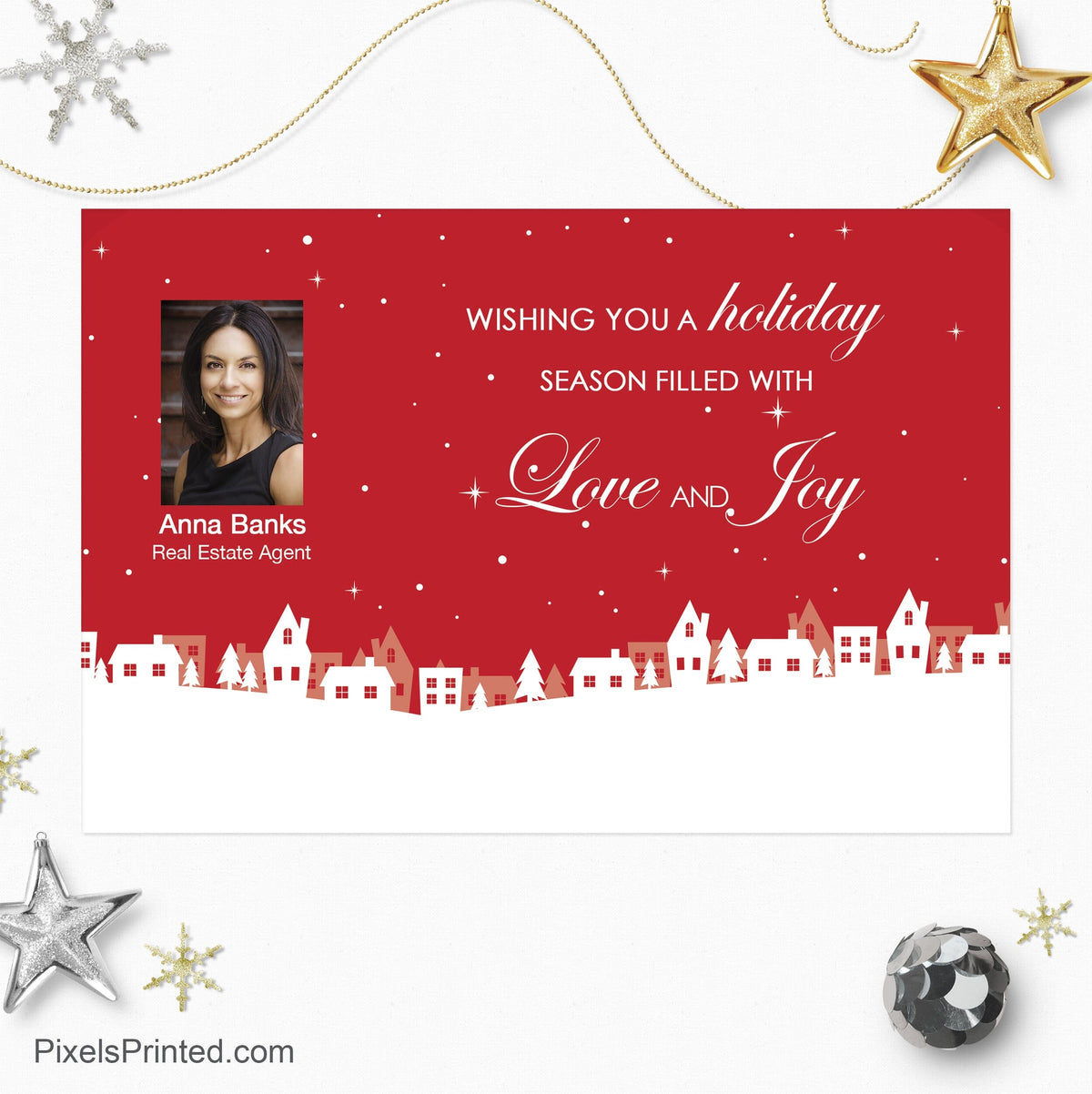 Berkshire Hathaway Christmas holiday postcards PixelsPrinted 
