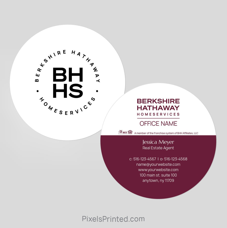 Berkshire Hathaway circle shape business cards 