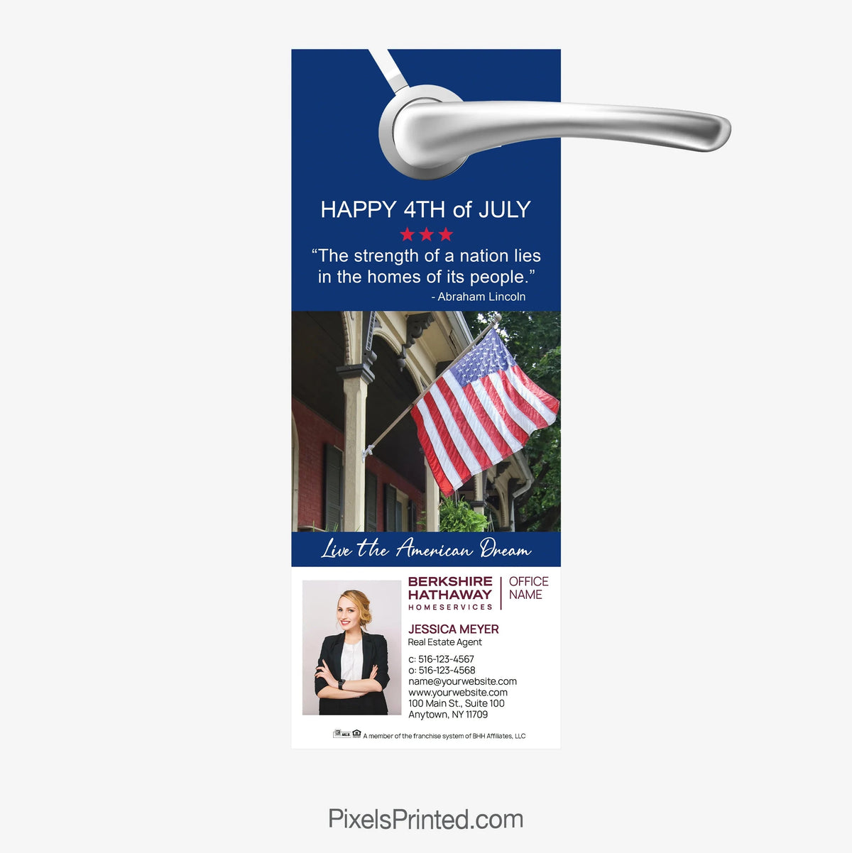 Berkshire Hathaway Fourth of July door hangers PixelsPrinted 