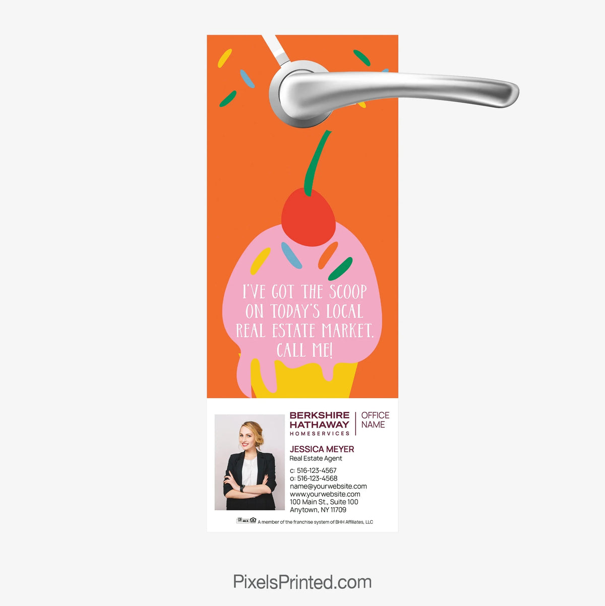 Berkshire Hathaway Neighborhood Expert Summer Door Hanger PixelsPrinted 