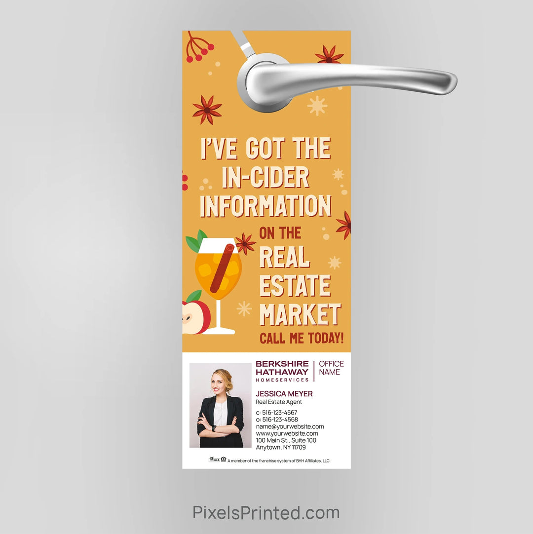 Berkshire Hathaway real estate fall autumn door hangers PixelsPrinted 