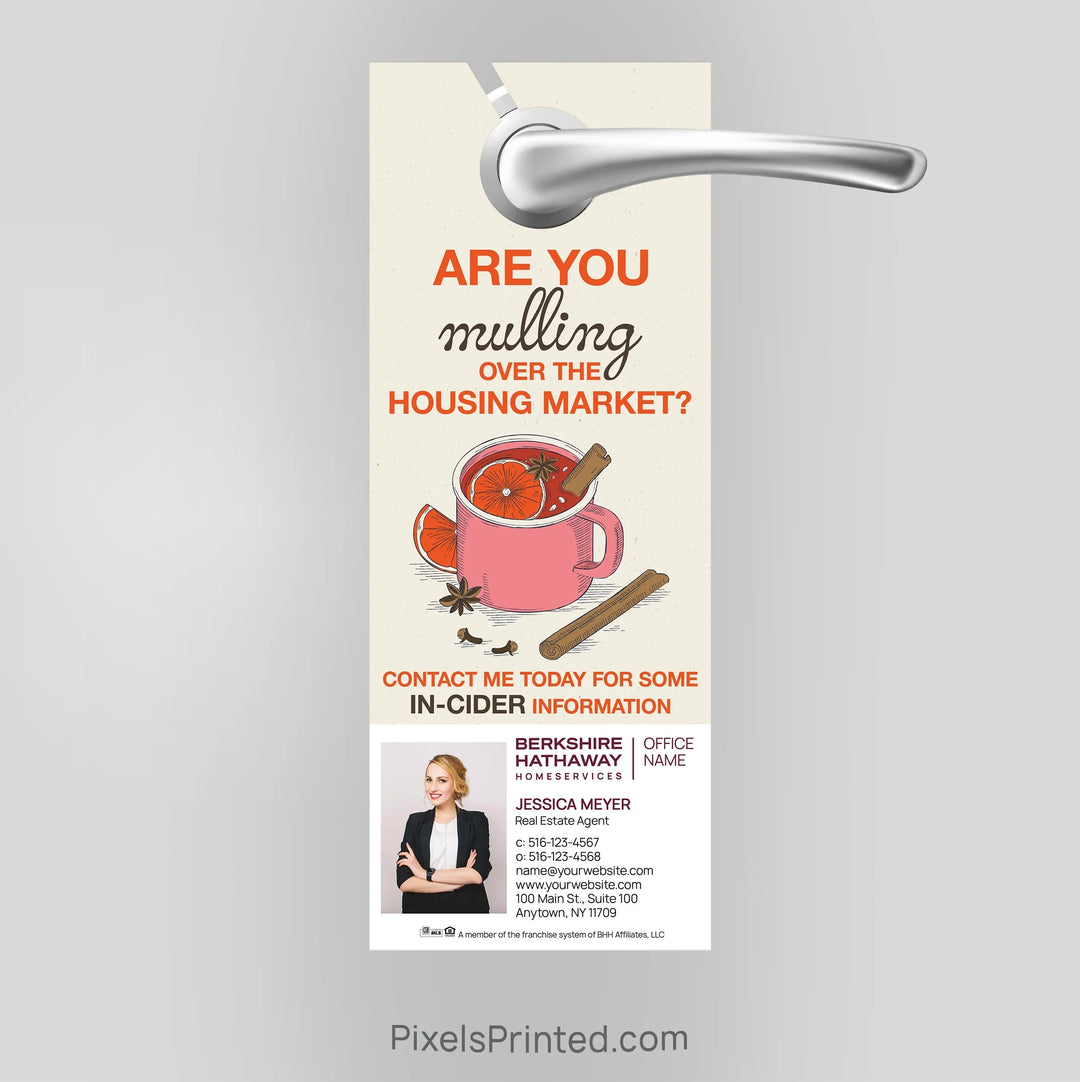 Berkshire Hathaway real estate fall autumn door hangers PixelsPrinted 