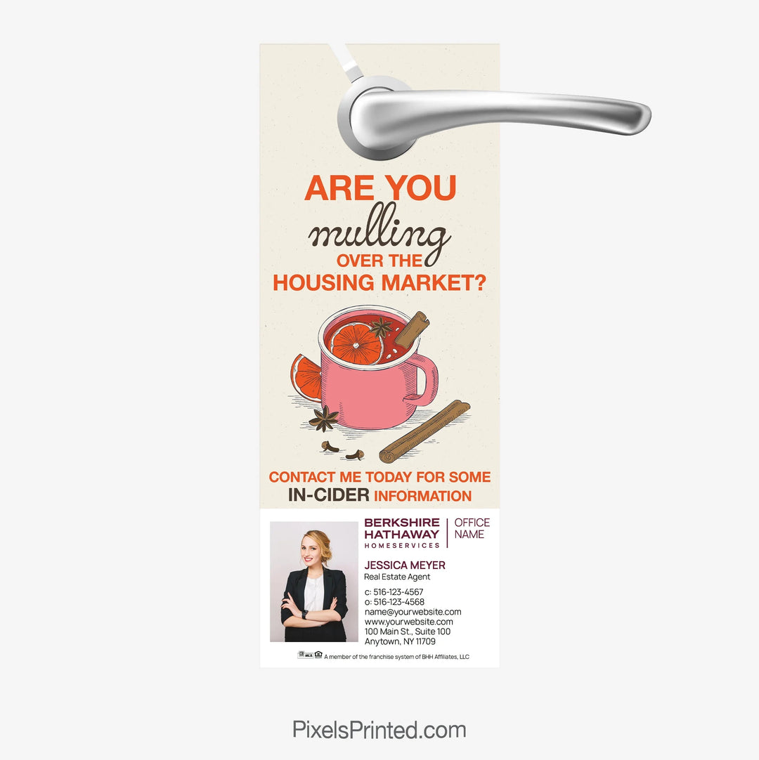 Berkshire Hathaway real estate fall autumn door hangers PixelsPrinted 