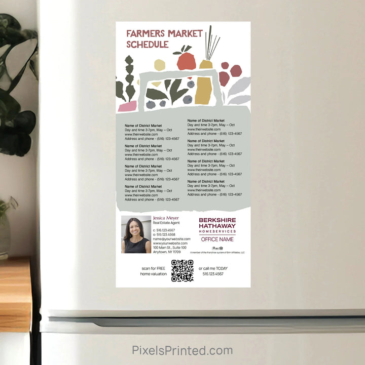 Berkshire Hathaway Real Estate Farmers Market calendar Postcard Magnets postcard magnets PixelsPrinted 