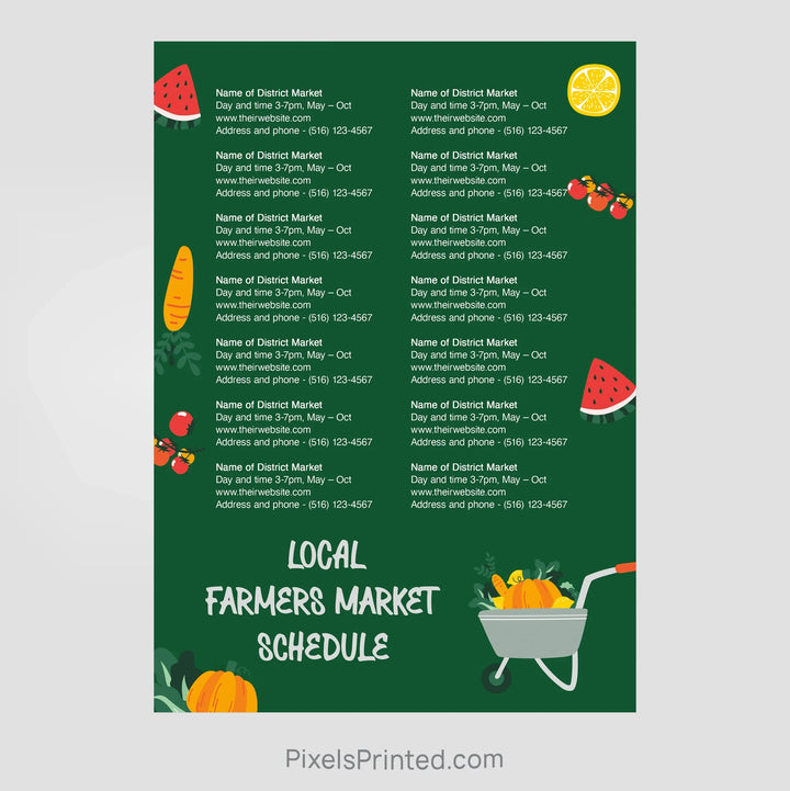 Berkshire Hathaway real estate farmers market schedule postcards PixelsPrinted 