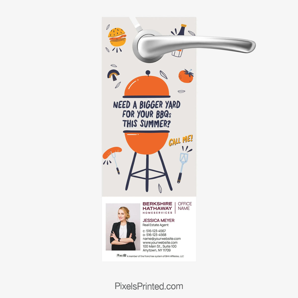 Berkshire Hathaway Real Estate Summer BBQ Door Hanger PixelsPrinted 