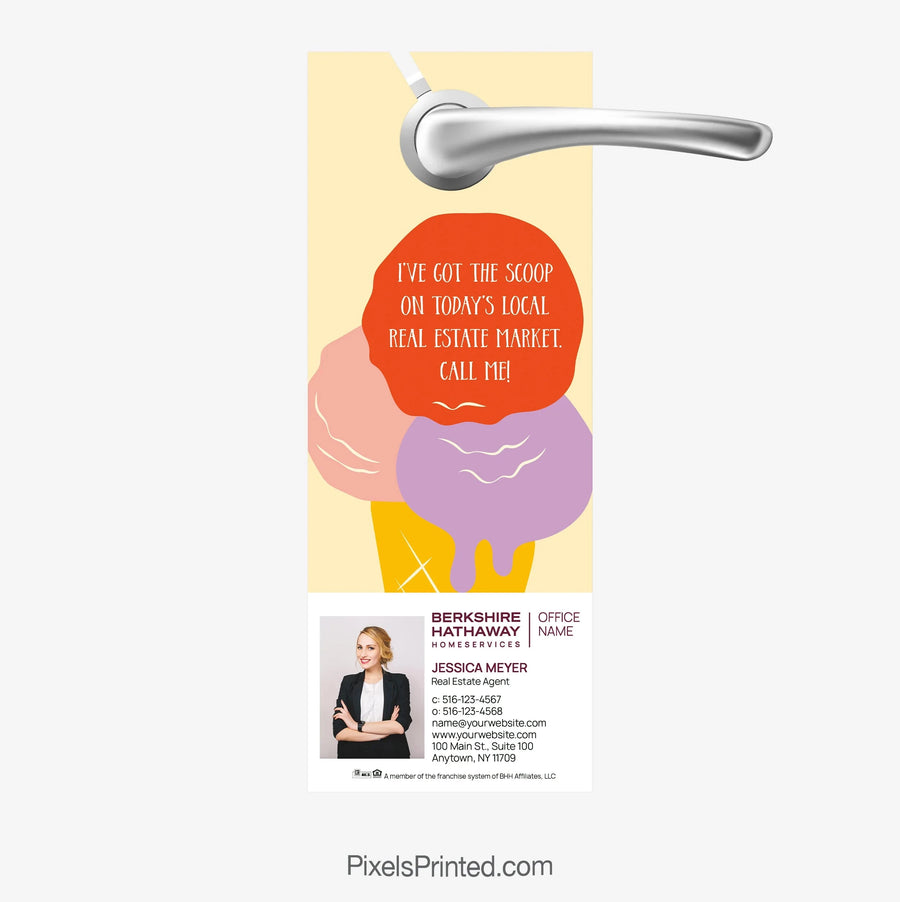 Berkshire Hathaway Summer Market Scoop Door Hanger PixelsPrinted 