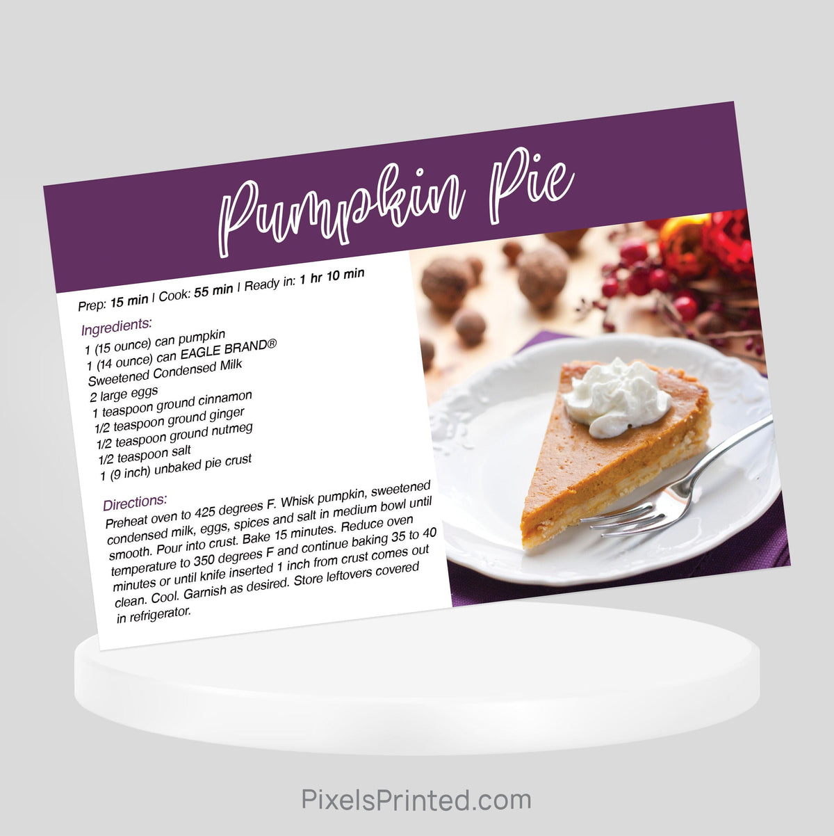 Berkshire Hathaway Thanksgiving recipe postcard PixelsPrinted 