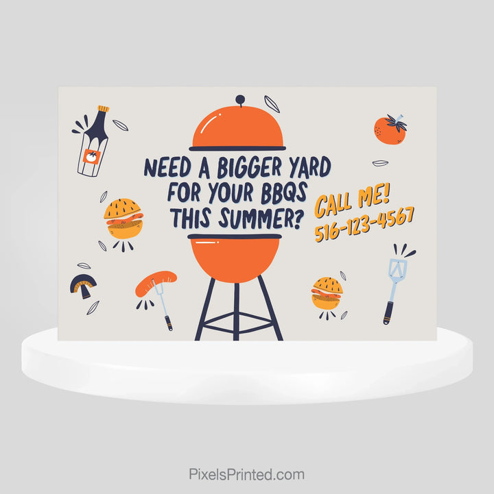 Bigger Yard for BBQ | Summer Century 21 Realtor Postcard PixelsPrinted 