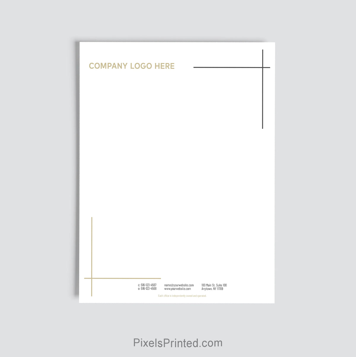 Century 21 agent letterhead personalized for a real estate brokerage