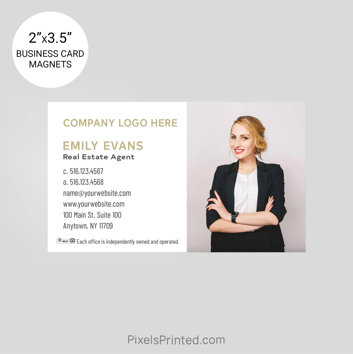 Century 21 business card magnets PixelsPrinted 