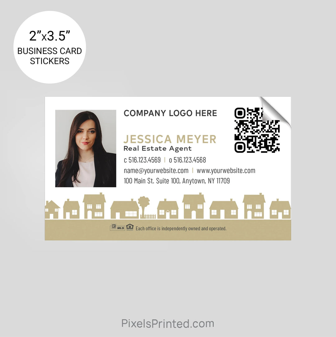 Century 21 business card stickers PixelsPrinted 