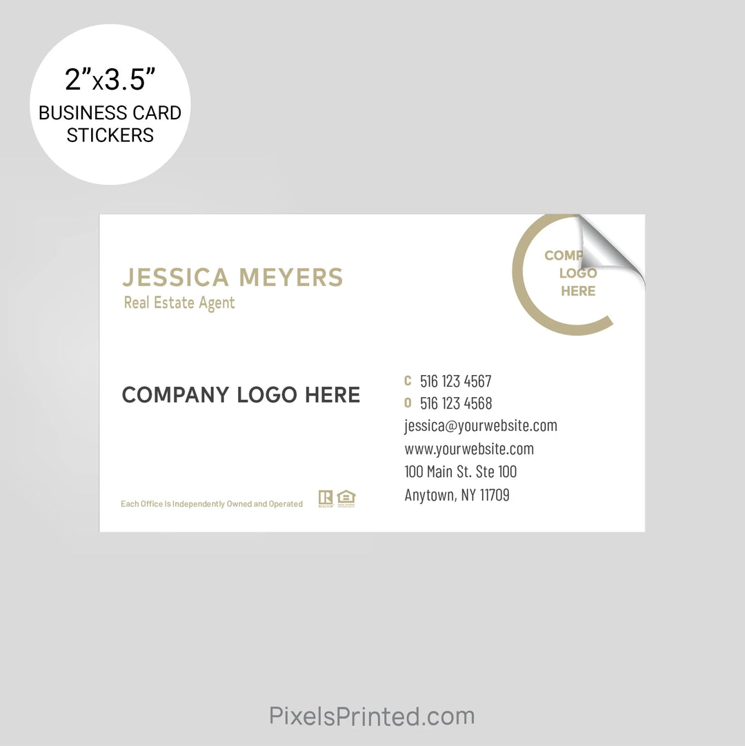 Century 21 business card stickers PixelsPrinted 