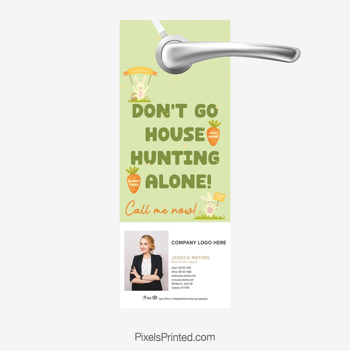 Century 21 real estate Easter door hangers  don't go house hunting alone