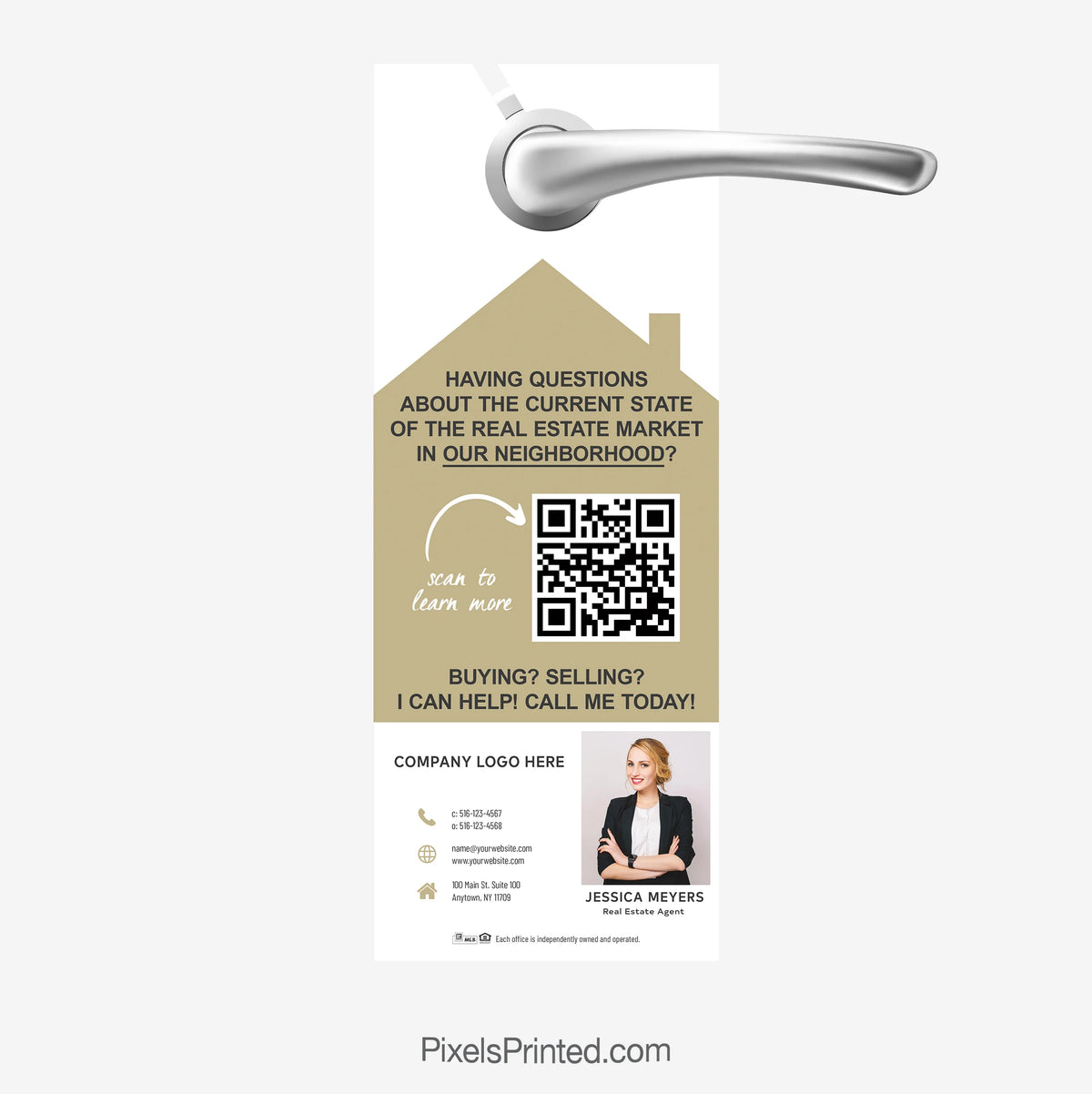 neighborhood farming door hanger for Century 21 real estate agents