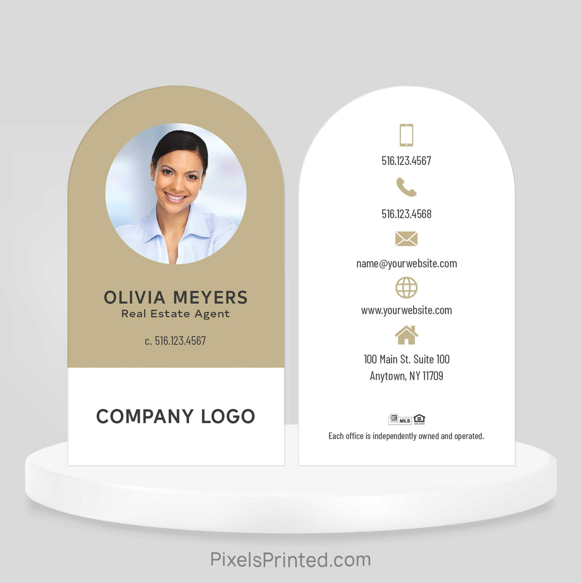 Century 21 half circle business cards Business Cards PixelsPrinted 