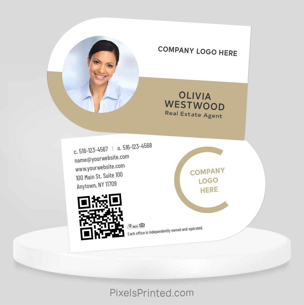 Century 21 half circle business cards Business Cards PixelsPrinted 