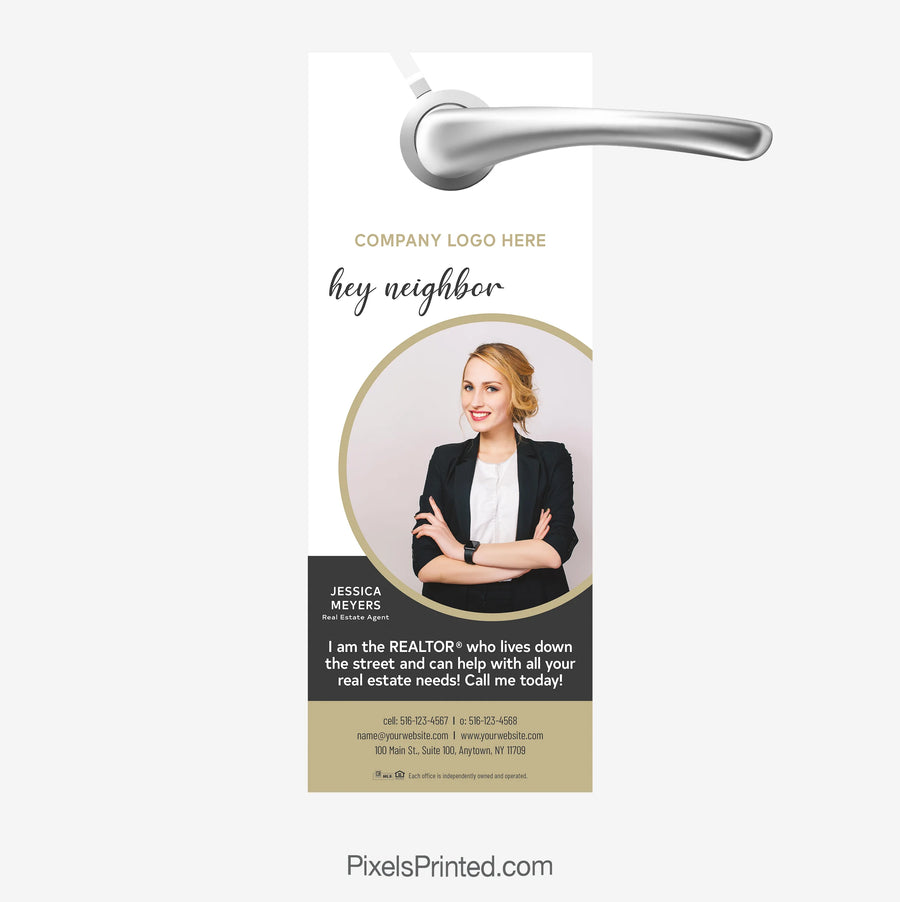 Century 21 real estate hello neighbor door hangers 