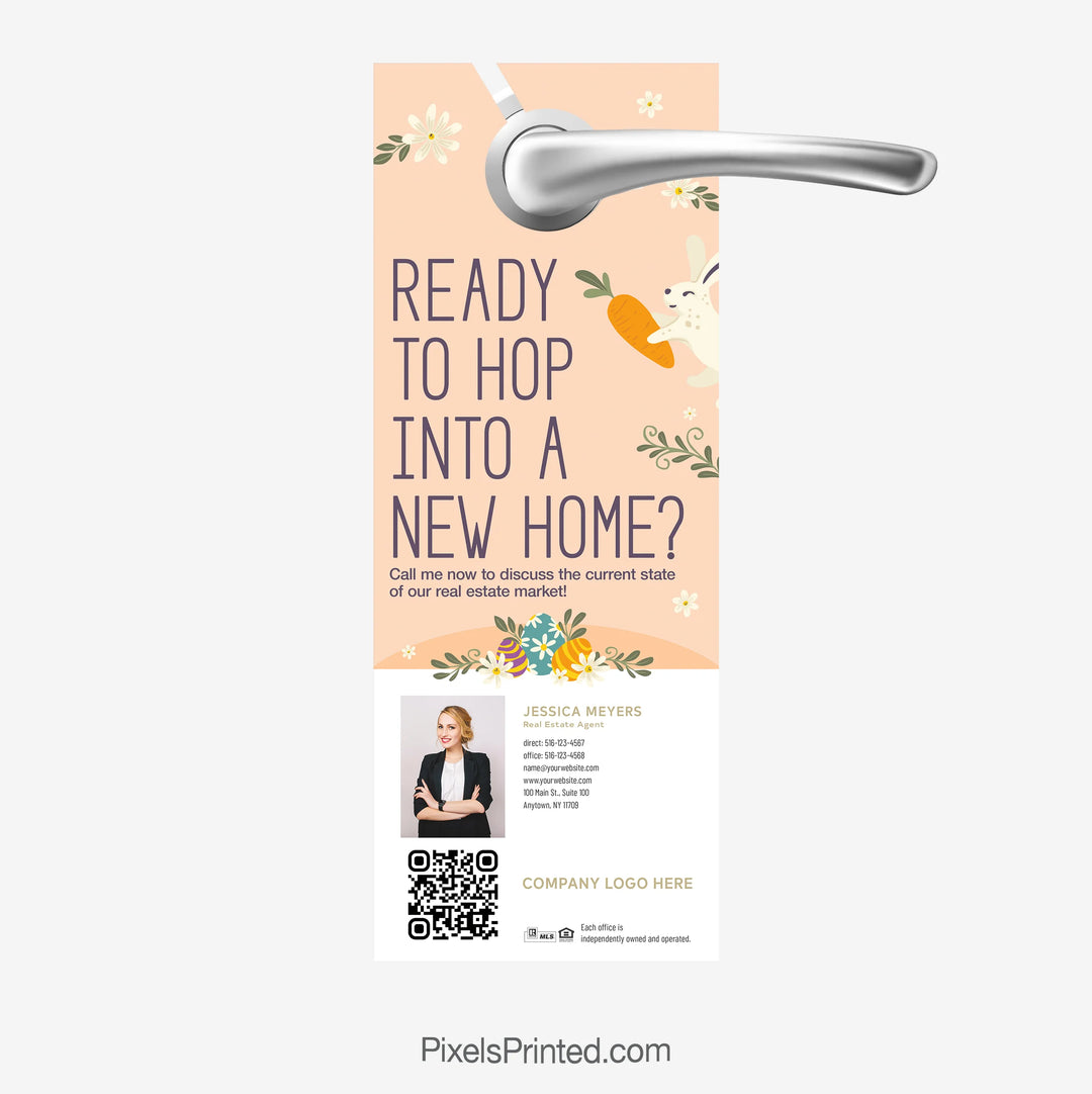Hop into a new home Century 21 Easter door hanger