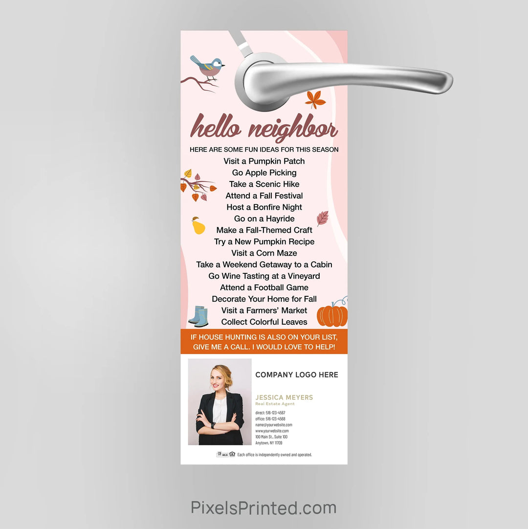 Century 21 real estate fall autumn door hangers PixelsPrinted 