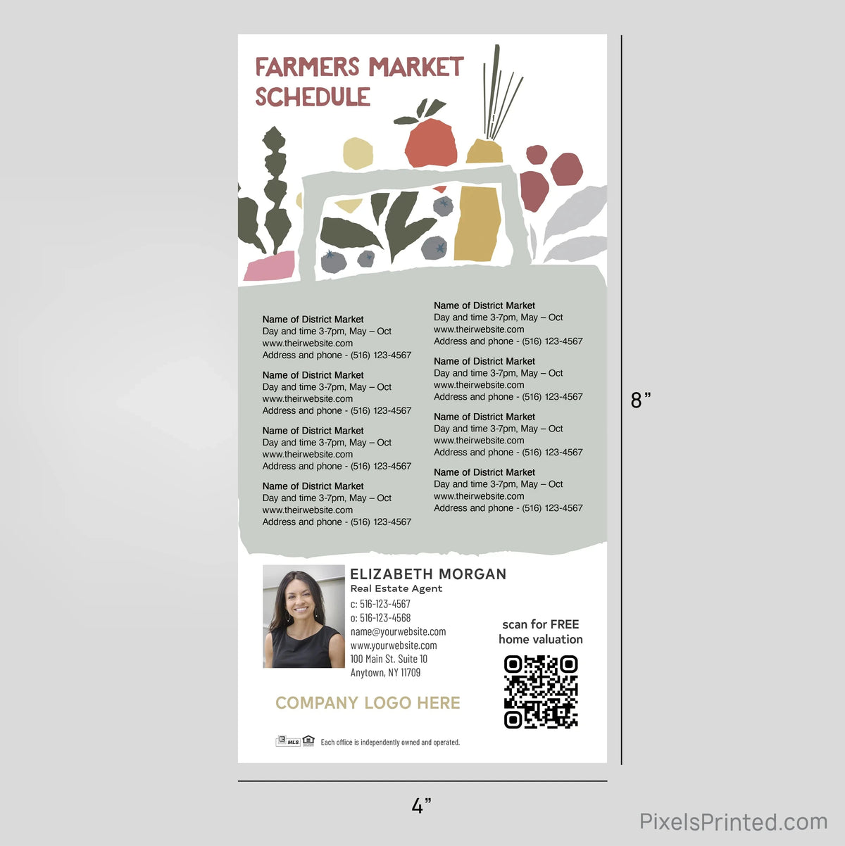 Century 21 real estate Farmers Market calendar Postcard Magnet postcard magnets PixelsPrinted 