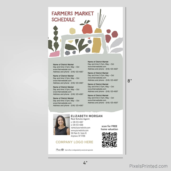 Century 21 real estate Farmers Market calendar Postcard Magnet postcard magnets PixelsPrinted 